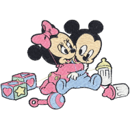 Matriz de Bordado Minnie e Mickey Baby